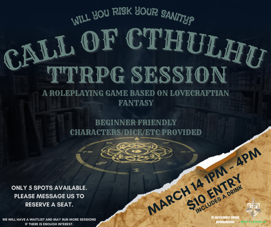 Call of Cthulhu - TTRPG - 14th of March