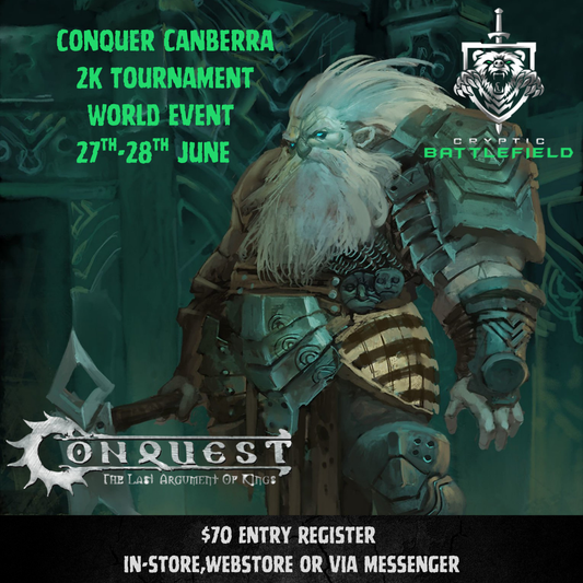 Conquer Canberra 2k Tournament World event  27th-28th June
